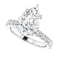 Bridal Set 5 CT Pear-Cut Moissanite Engagement Ring for Women, Wedding Ring Sets 925 Sterling Silver