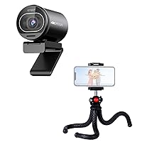 EMEET 4K Webcam with Tripod, S600 Webcam with 2 Noise Reduction Mics, 65°- 88° Adjustable FOV, TOF Autofocus, Built-in Privacy Cover, 1080p@60FPS HDR, Streaming Camera for Gaming, Video Calling