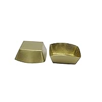 De Kulture Brass Bowl Square(Without Tin Plating) for Biryani, Ramen, Noodle, Macaroni, Spaghetti and Pasta 4.5 x 1.5 (DH) Inches (set of 2) 250 ML