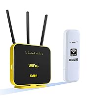 KuWFi Bundle of Goods 4G LTE USB WiFi Modem and 4G LTE Gigabit Router