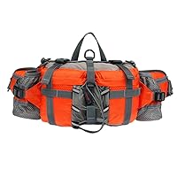 Outdoor Fanny Pack Hiking Waist Bag with Water Bottle Holder for Motorcycling Hiking Traveling Orange, fanny pack