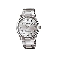 Casio #MTP-V001D-7B Men's Standard Stainless Steel Easy Reader Silver Dial Watch