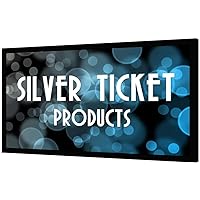 Silver Ticket Products STR Series 6 Piece Home Theater Fixed Frame 4K / 8K Ultra HD, HDTV, HDR & Active 3D Movie Projection Screen, 16:9 Format, 150