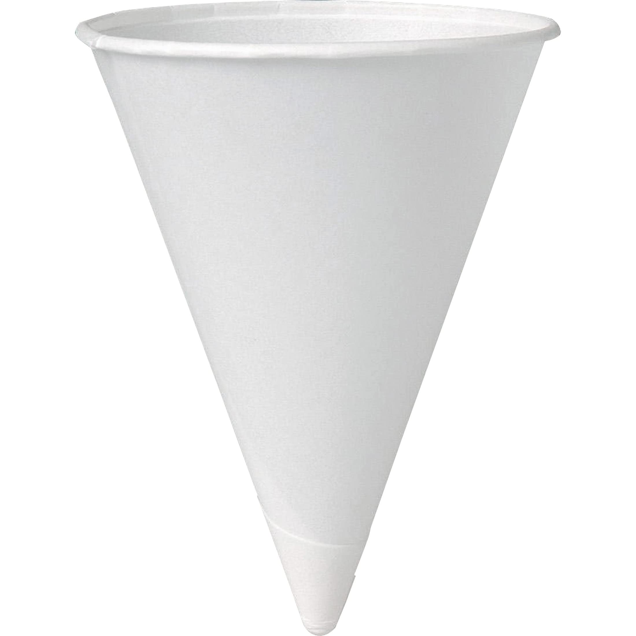 Solo 4 oz White Paper Cone Cups (Case of 5000)