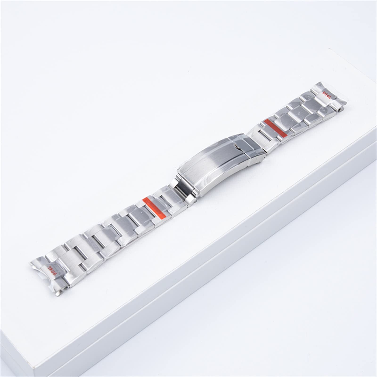 FULNES Brushed 904L Stainless Steel 20mm Watch Band Replace For Rolex Strap For Submariner SUB GMT Glide Folding Buckle