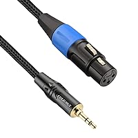 TISINO 3.5mm to Dual XLR Stereo Cable 1/8 inch Mini Jack to 2 XLR Male Y Splitter Adapter Cord 3.3 FT 