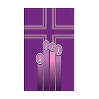 CCS Banner-Advent Candles w/Pole Hems (3' x 5')