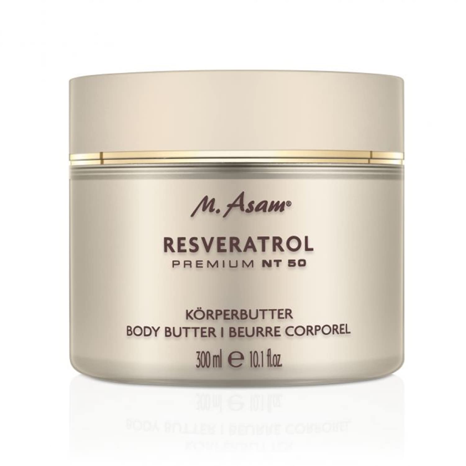 M. Asam Resveratrol Premium NT50 Body Butter – Anti-aging Body Cream strengthens the skin’s protective barrier - Moisturizer for a firm & smooth appearance, 10.1 Fl Oz