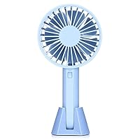 Portable Handheld Fan Fan Portable Small USB Fan with Rechargeable Built-in USB Port Design Handy Small Fan for Smart Household U-Shaped Base, vertice, (Color : Light Gray)