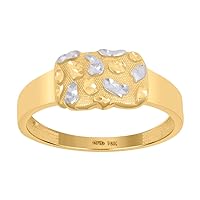 10k Two tone Gold Womens Nugget Fashion Ring Jewelry for Women