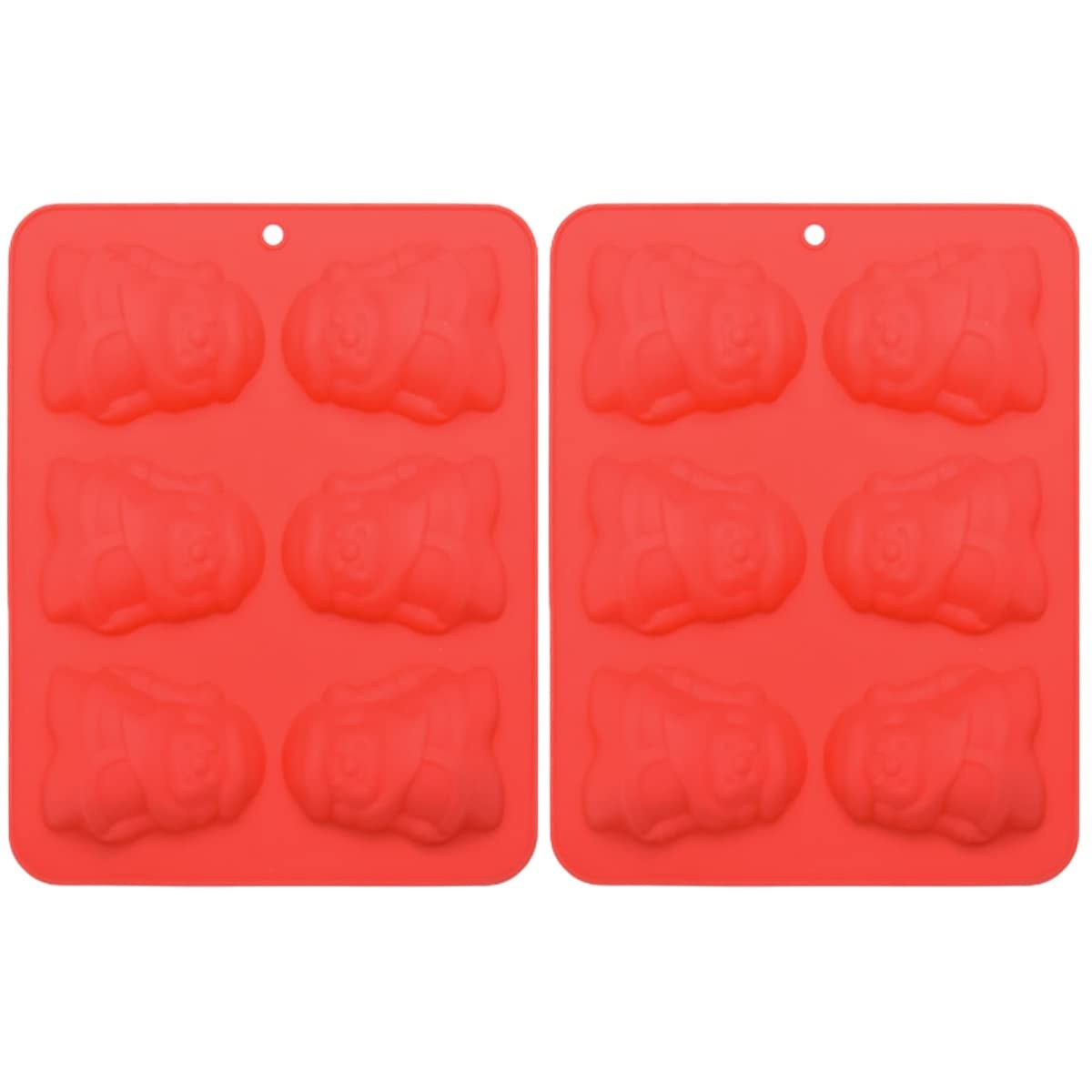 2pcs Christmas Baking Molds Christmas Silicone Molds Kitchen Sugarcraft Christmas Ice Molds Ice Cube Molds Ice Cube Candy Chocolate Santa Claus Mold Silica Gel Baking Cup Bakeware