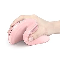seenda Ergonomic Mouse with Jiggler - Wireless Dual Mode Vertical Mouse with BT 4.0 and USB Receiver, Reducing Wrist Strain, Cute Ergo Mouse for PC, Laptop, Mac, and Windows - Light Pink