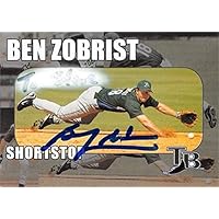 Ben Zobrist autographed baseball card (Tampa Bay Rays) Religious #BZ2 - MLB Autographed Baseball Cards