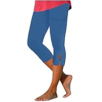 Capri Leggings for Women High Waist Cutout Yoga Capris Cozy Cropped Pants Lightweight Soft Lounge Capri Pajamas Pants