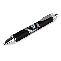 Dolphin Flower Ballpoint Pens Black Ink Ball Point Pen Retractable Journaling Pen Work Pens for Men Women Office Supplies 1 PCS