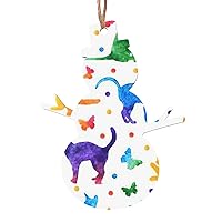 Butterfly Polka Dot and Cat Print Christmas Crafts, Christmas Tree Decorations, Christmas Decorations.