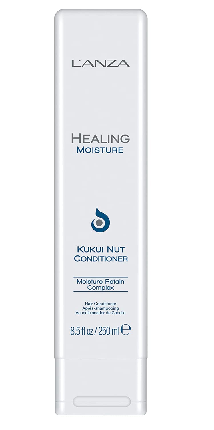 L'ANZA Healing Moisture Kukui Nut Conditioner, Renews Strength, Replenishes Moisture, for a Perfect Silky Look,Suitable for All Hair Types (8.5 Fl Oz)