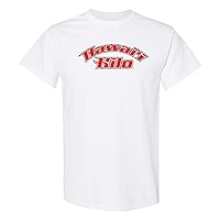 AS03 - Hawaii Hilo Vulcans Arch Logo T Shirt - Large - White