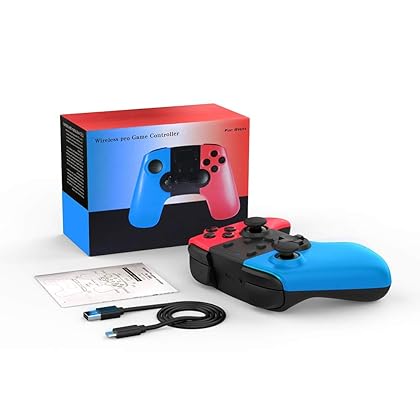 Wireless Controller for Nintendo Switch,STOGA Remote Pro Controller for Nintendo Switch Console, Game Controller Supports Gyro Axis, Thrbo and Dual Vibration (Red&Blue)