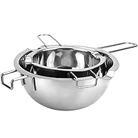 Double Boiler Heat Melting Pot, Stainless Steel for Chocolate Butter Cheese Caramel Candy Wax 1000ml 400ml 2PCS, Double Boilers