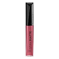 Rimmel London Stay Matte Liquid Lip Color with Full Coverage Kiss-Proof Waterproof Matte Lipstick Formula that Lasts 12 Hours - 210 Rose & Shine, .21oz