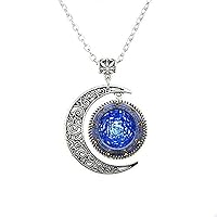 Stargate Atlantis Moon Necklace Art Charm Jewelry Friend Gift