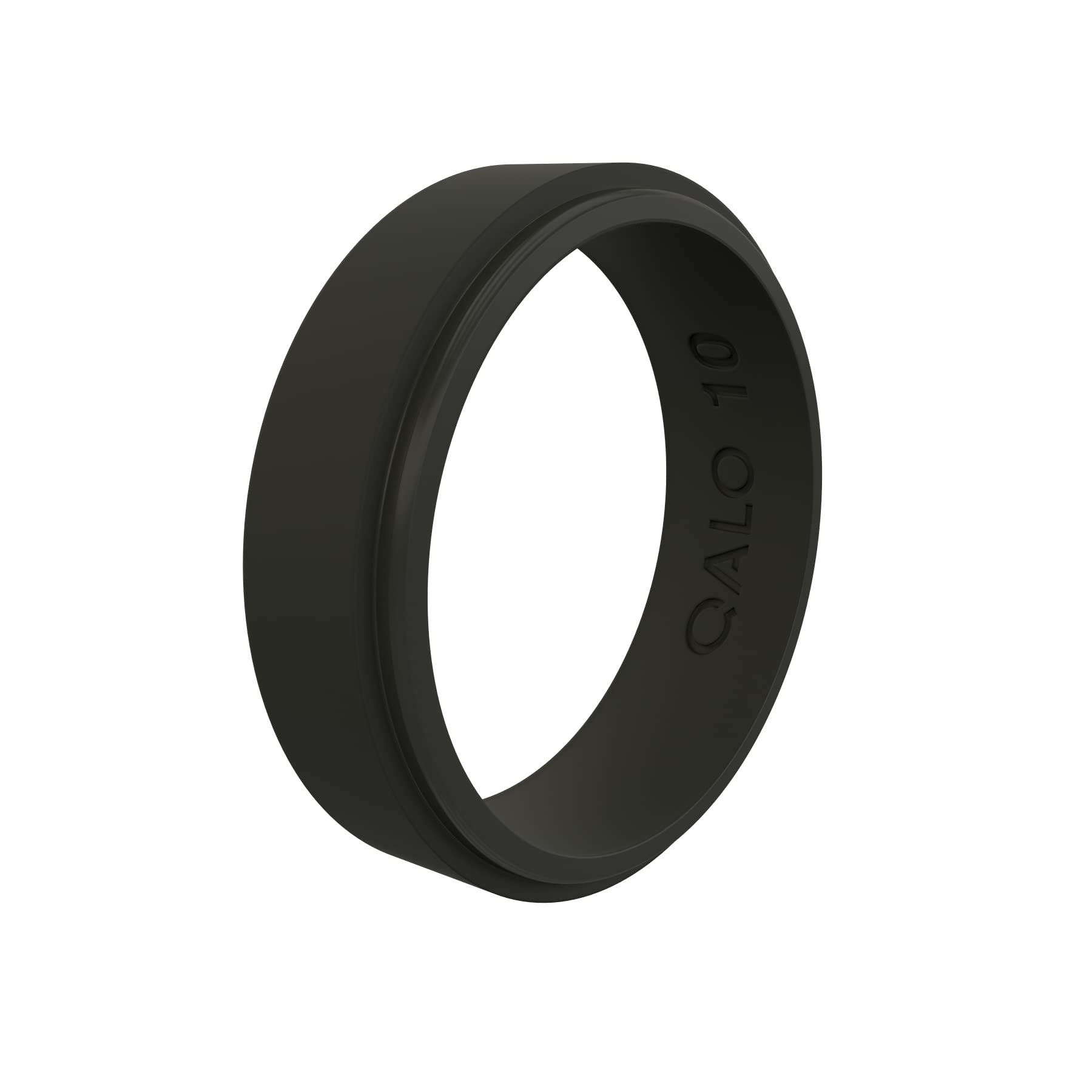 QALO Men & Women's Rubber Silicone Ring, Narrow Polished Step Edge Rubber Wedding Band, Breathable, Durable Unisex Engagement Silicone Ring, Multi Colors