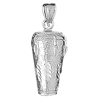 Congas Pendant | Sterling Silver 925 Congas Pendant - 29 mm