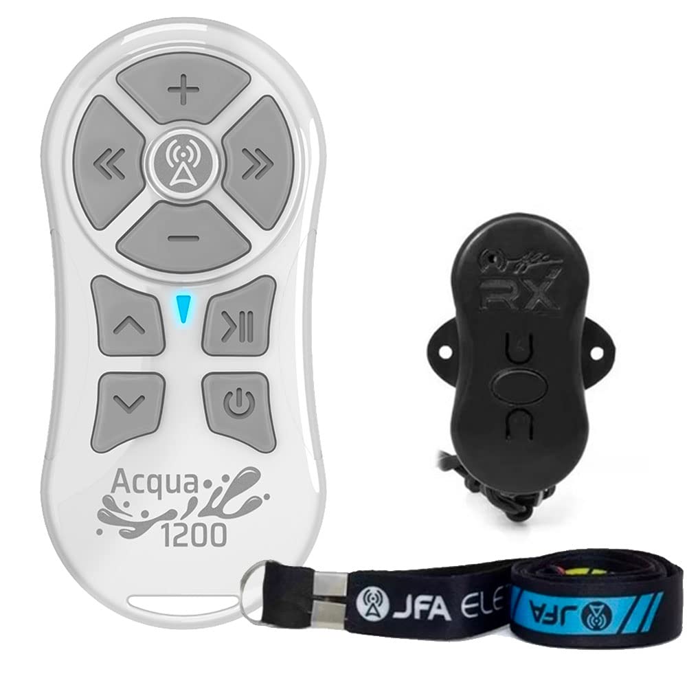 JFA K1200WHITE Acqua 1200 Long Distance Car Audio Control Designed Water Resistant Slim Central and Ultra Sensitive Receiver