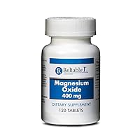 Magnesium Oxide 400mg Tablets by Reliable-1 Laboratories | Magnesium Supplement for Women and Men | Bone Strength and Heart Health Supplements | 120 Count Bottle