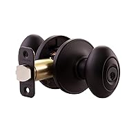 Design House 779199 Egg Keyed Entry Door Knob, Matte Black