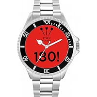 Red 180 Darts Mens Wrist Watch 42mm Case Custom Design