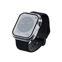 Elecom AW-22AFCGOCR Apple Watch 1.8 inches (45 mm), Series 8/7 Cover, Case, Gorilla Glass, 10H, Fingerprint Resistant, Clear