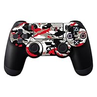 MightySkins Skin Compatible with Sony PS4 Controller - Red Camo | Protective, Durable, and Unique Vinyl Decal wrap Cover | Easy to Apply, Remove, and Change Styles | Made in The USA