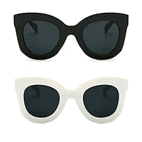 Freckles Mark Thick Fashion Butterfly Sunglasses for Women Trendy Round Cat Eye Sun Glasses
