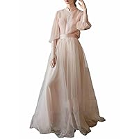 Two Piece Simplicity Wedding Guest Dress High Neck Floor Length Long Sleeve Birthday Dress Evening Dress 2024