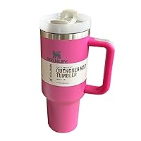 40oz Stainless Ice Cup Steel Insulated Mug and Straw Beer Stein with Handle Ice Bar Portable Travel Car Cup