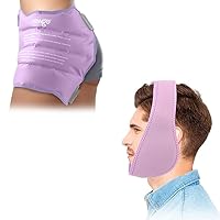NEWGO Bundle of Hip Ice Pack and Jaw Ice Pack Purple