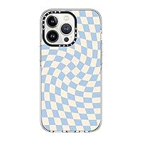 CASETiFY Clear iPhone 13 Pro Case [Not Yellowing / 6.6ft Drop Protection/Compatible with Magsafe] - Check II - Baby Blue Twist