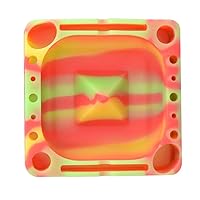 Pulsar Tap Tray Silicone Ashtray - Assorted Colors (Rasta Glow)