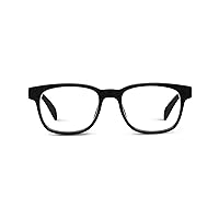 Peepers by PeeperSpecs Kent Soft Square Blue Light Blocking Reading Glasses, Black, 52 + 1.5