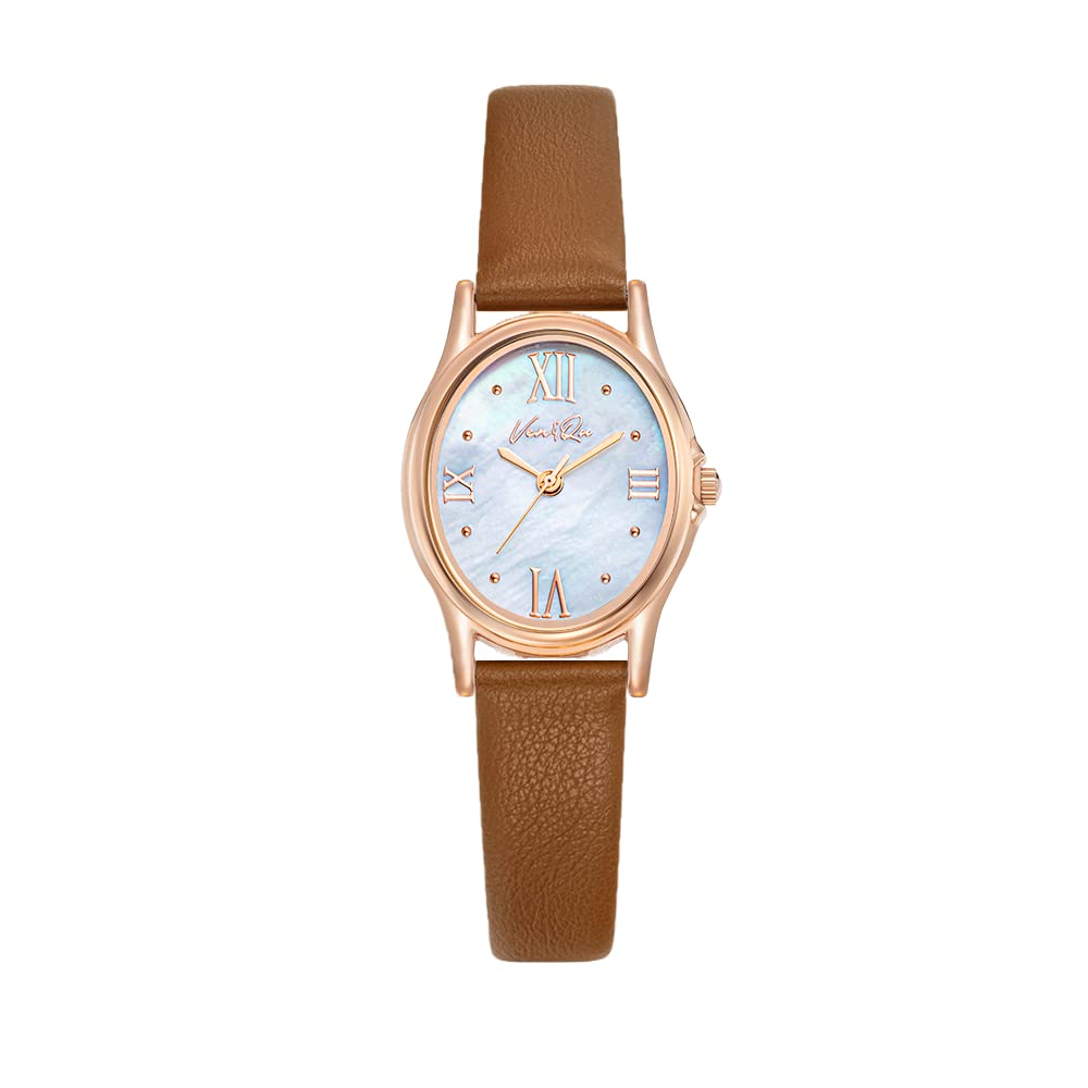 VEN & QU - Gem watch in leather band. 24mm