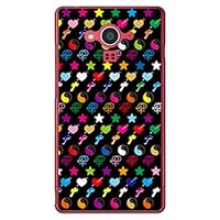Second Skin Peace Monogram Black Multi (Clear) Design by ROTM/for AQUOS Ever SH-04G/docomo DSH04G-PCCL-202-Y155