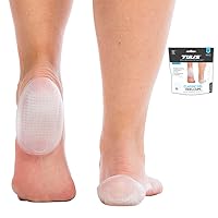 Tuli's Classic Gel Heel Cups, Cushion Insert for Shock Absorption and Plantar Fasciitis and Heel Pain Relief, Made in the USA, 1 Pair, Large