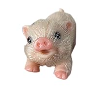 Silicone Pig with Pig Bowknot Nursing Bottle and Sleeping Pad Lifelike  Animal Pig Doll Cute Realistic Miniature Reborn Silicone Pig Silicone Baby  Pig
