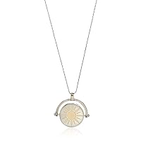 Alex and Ani Women's Color Infusion, Sun & Moon Necklace, Shiny Silver, Expandable