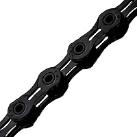 KMC 10-Speed DLC10 Series High-Performance Chain, Black, for Road/Mountain/Gravel; Shimano, SRAM, and Campagnolo Compatible, 116 Links, Missing Link Included