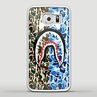Bape Shark Camo Flag Tv Design for Samsung Galaxy and Iphone Case (Samsung S6 Edge white)