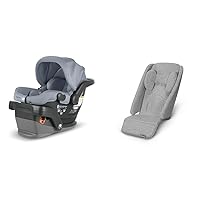 UPPAbaby Mesa V2 Infant Car Seat Easy Installation + Innovative SmartSecure Technology Attaches to Stroller Base + Robust Infant Insert Included Gregory (Blue Mélange/Merino Wool) & Infant Snugseat