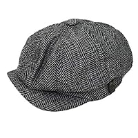 Ilandwig CAP 1315 Herringbone Newsboy Hat, Thick, Large Size, Cap, Hunting, Men's, Women's,